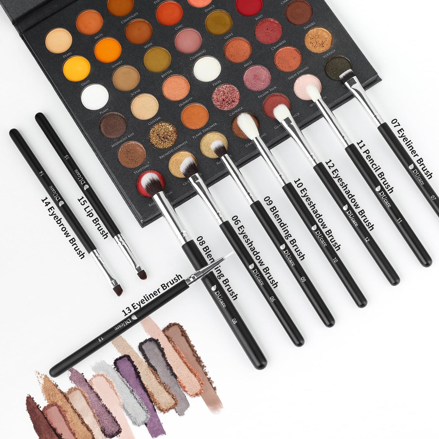 DUcare Makeup Brushes with Travel Bag 15Pcs Makeup Brush Set