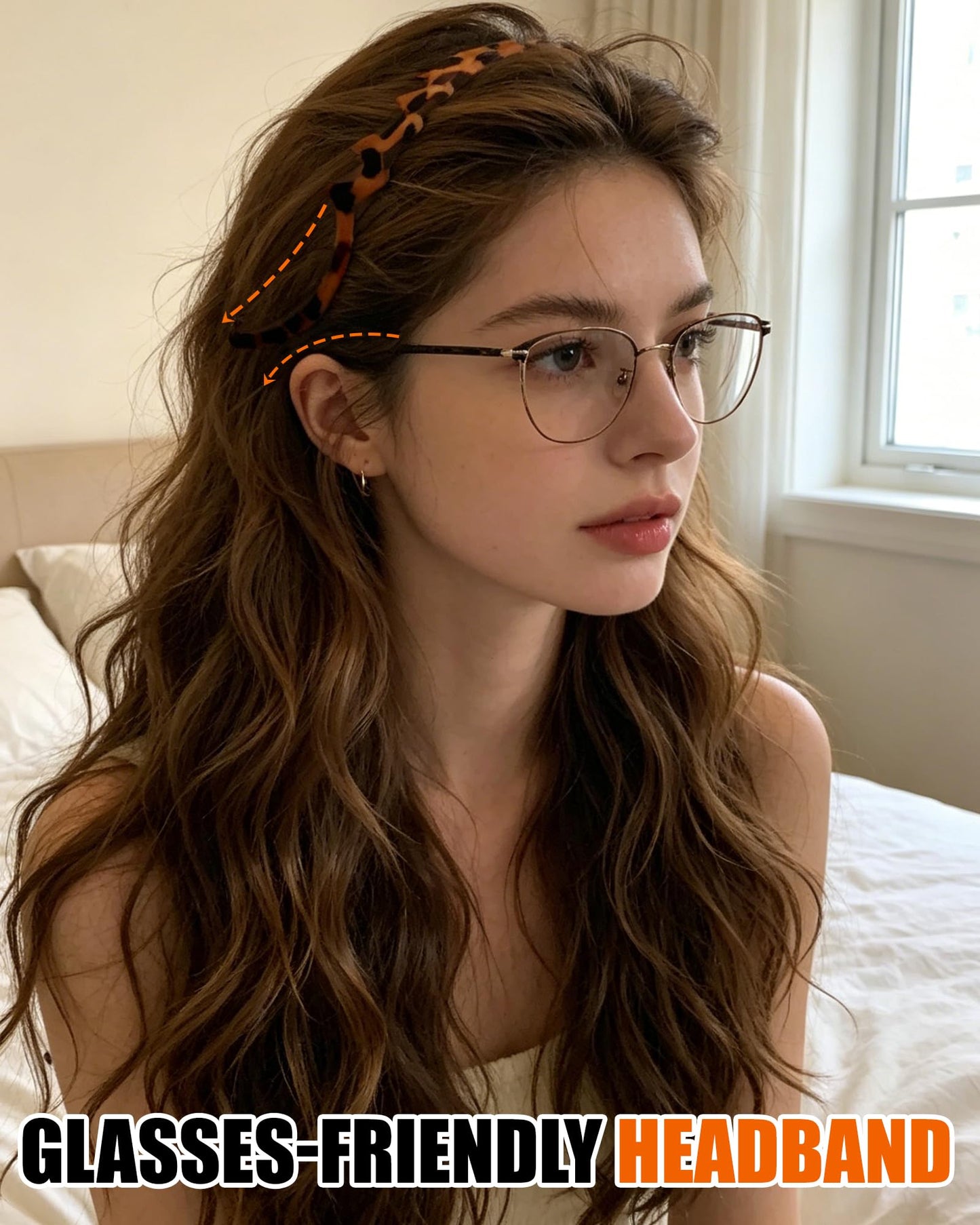 lulir Zig Zag Headbands for Women, 4 Pack Non-Slip Wavy Plastic Hair Comb Headband with Teeth, U-shaped 90s headband Hair Accessories, Gifts for Women (Black & Brown)