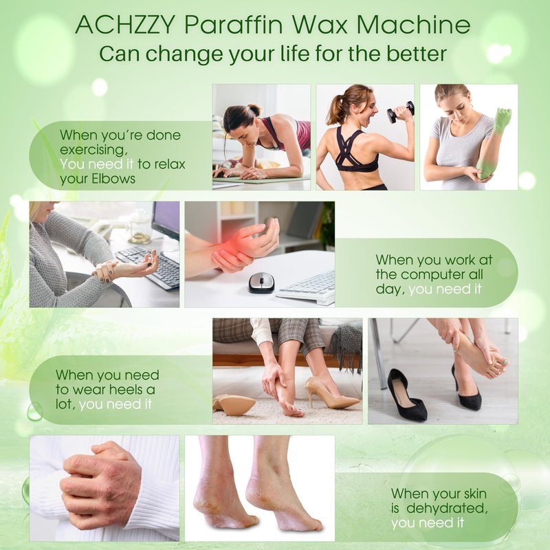 Achzzy Natural Paraffin Wax Refills, 12-Pack Paraffin Wax Blocks of Aloe Scent for Paraffin Bath, Paraffin Wax for Hand and Feet for Deep Hydration, Moisturizing and Nourish(Aloe)