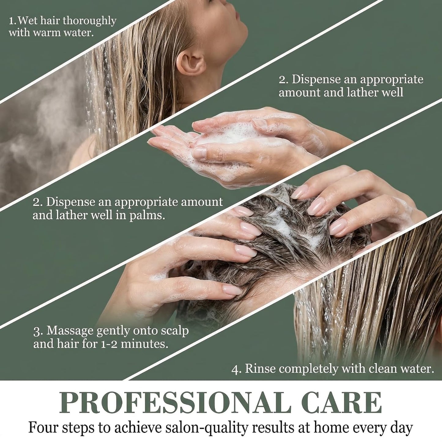 Rosemary Shampoo - Unisex Sulfate-Free Formula with Hydrolyzed Collagen & Amino Acids | Nourishing Hair Care for Fuller-Looking Hair