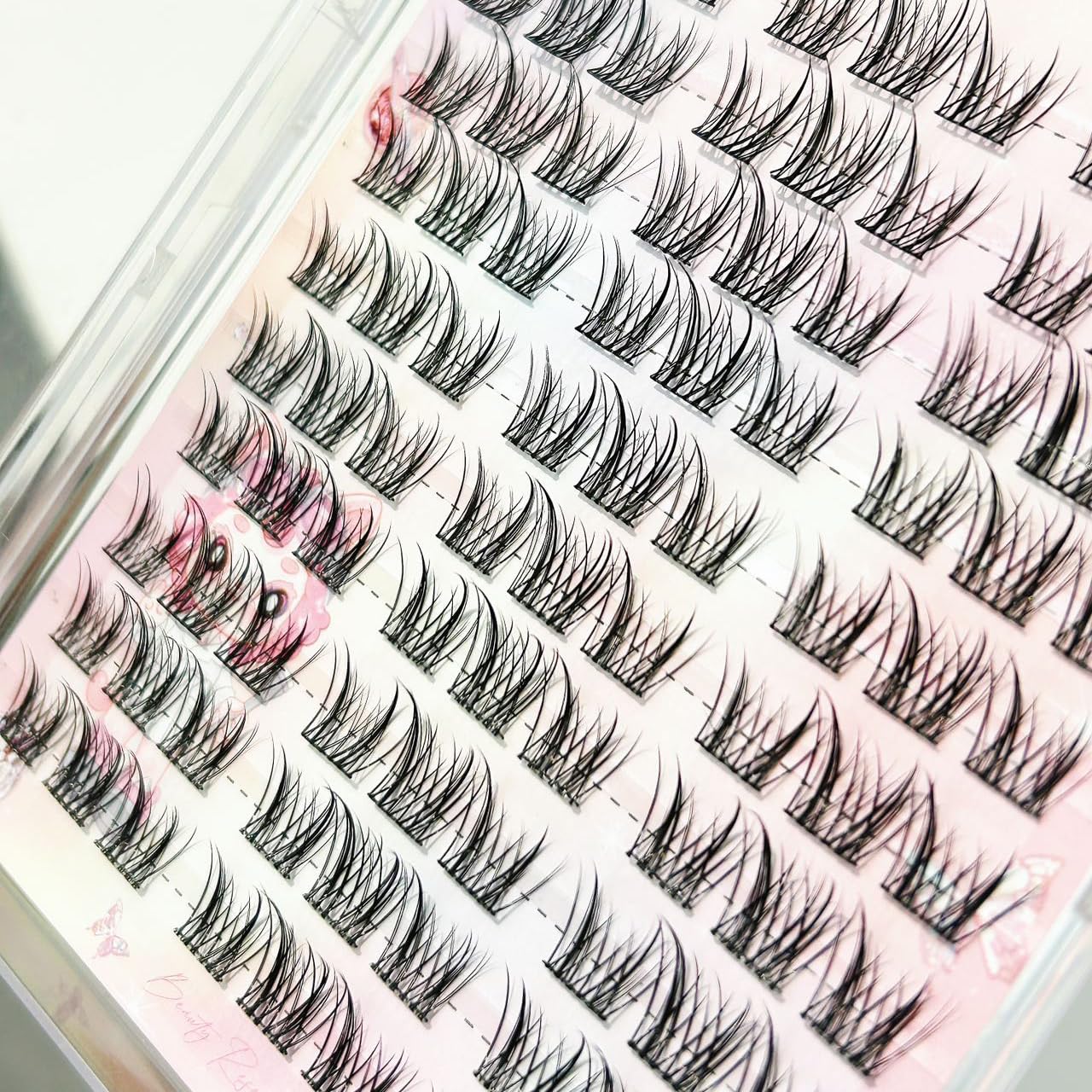 Individual Cluster Lashes, Natural Curl False Eyelash Extensions with Clear Case, DIY Lash Clusters