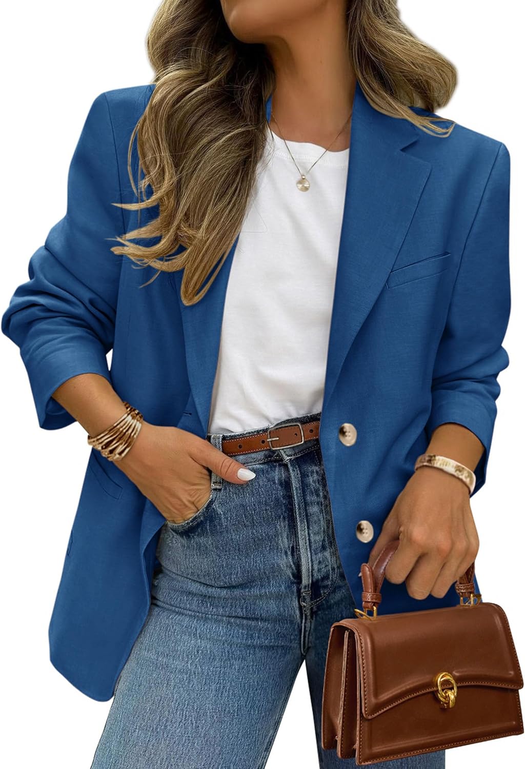 PrettyGarden Blazers for Women - Business Casual Long Sleeve Suit Jacket with Pockets | Stylish Work Blazer