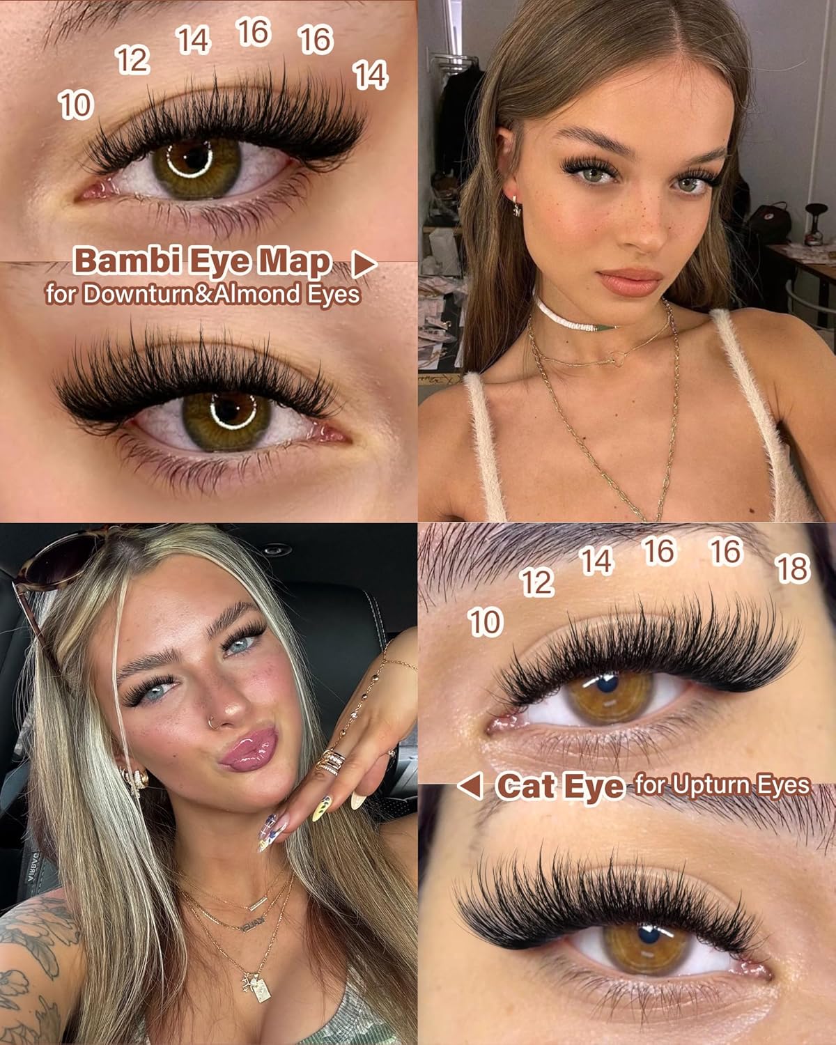 Fluffy Lash Clusters - 3D Eyelash Extensions for Plush Volume | Soft D Curl, 10-18mm, 144pcs for DIY Makeup