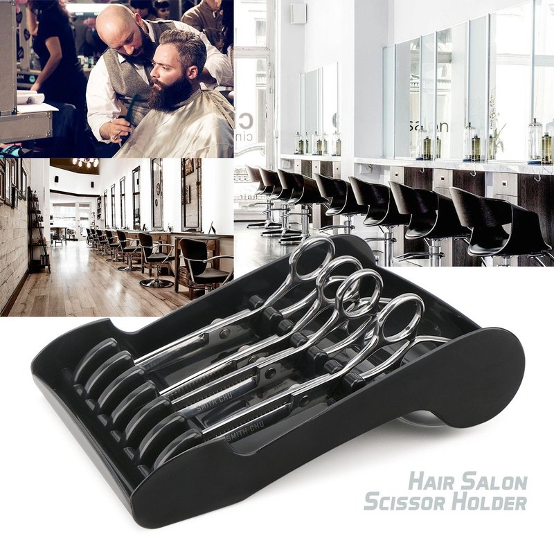 Segbeauty Professional Hair Scissor Rack - Salon Barber Shop Organizer for 6 Stylist Hairdresser Scissors