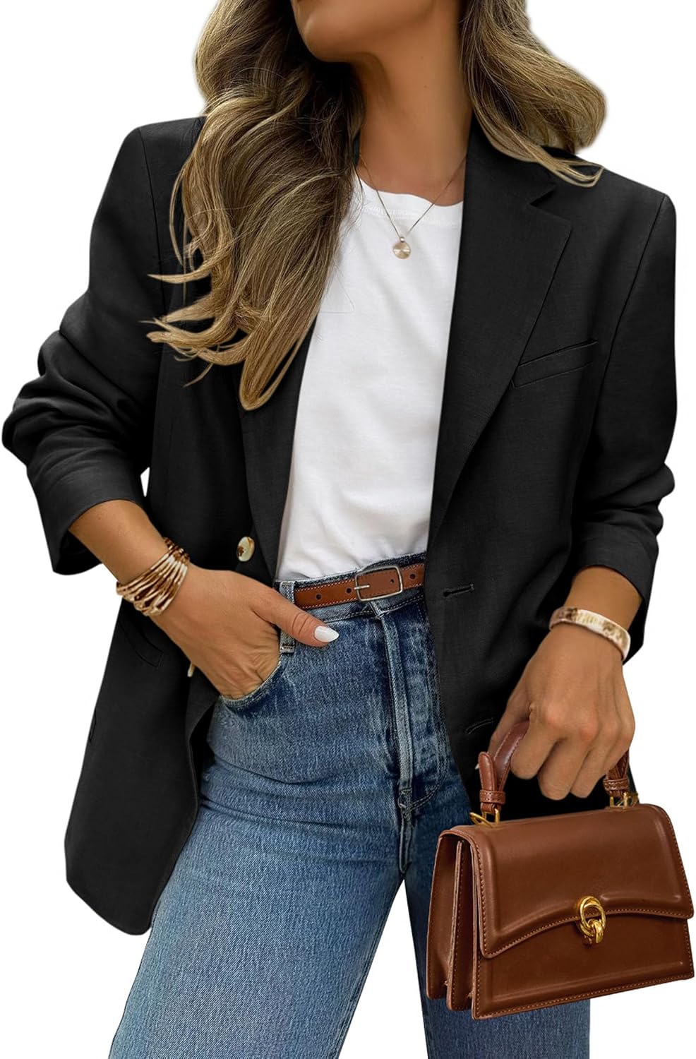 PrettyGarden Blazers for Women - Business Casual Long Sleeve Suit Jacket with Pockets | Stylish Work Blazer