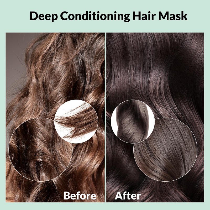 Eastgirl Collagen Hair Mask for Deep Conditioning - 4-Protein Repair with Moroccan & Jojoba Oils, Treats Dry Damaged Frizzy Hair, Nourishes & Strengthens with Panax Ginseng, 11 fl oz