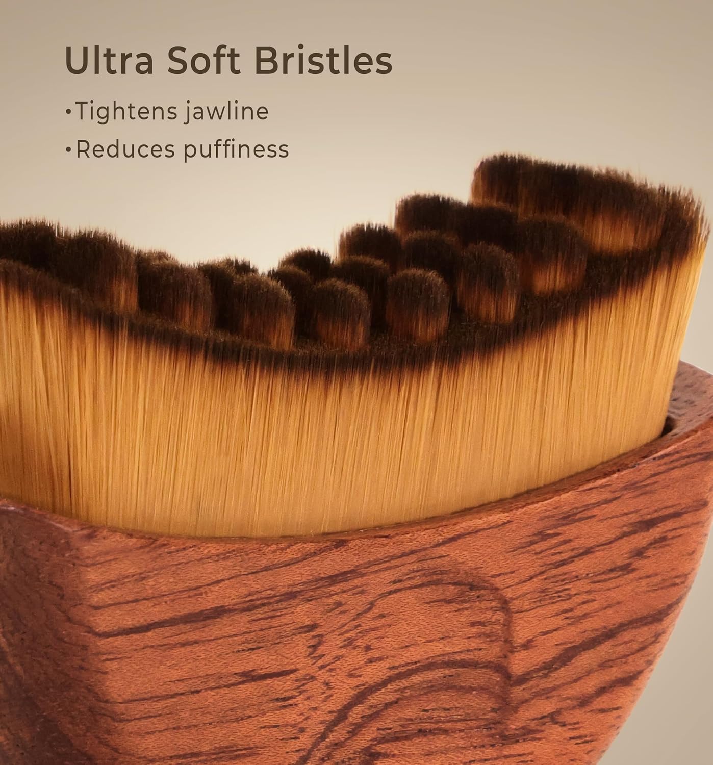 Lymphatic Contour Face Brush Set - Wooden Handle Sculpting Gua Sha & Dry Brushing Tool | Depuff & Lift for Face, Neck, Chin