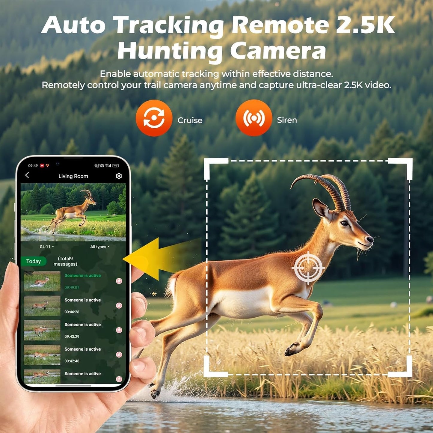 4G LTE Cellular Trail Camera - 360° Live Streaming, Night Vision | 2 Pack with SIM Card Included