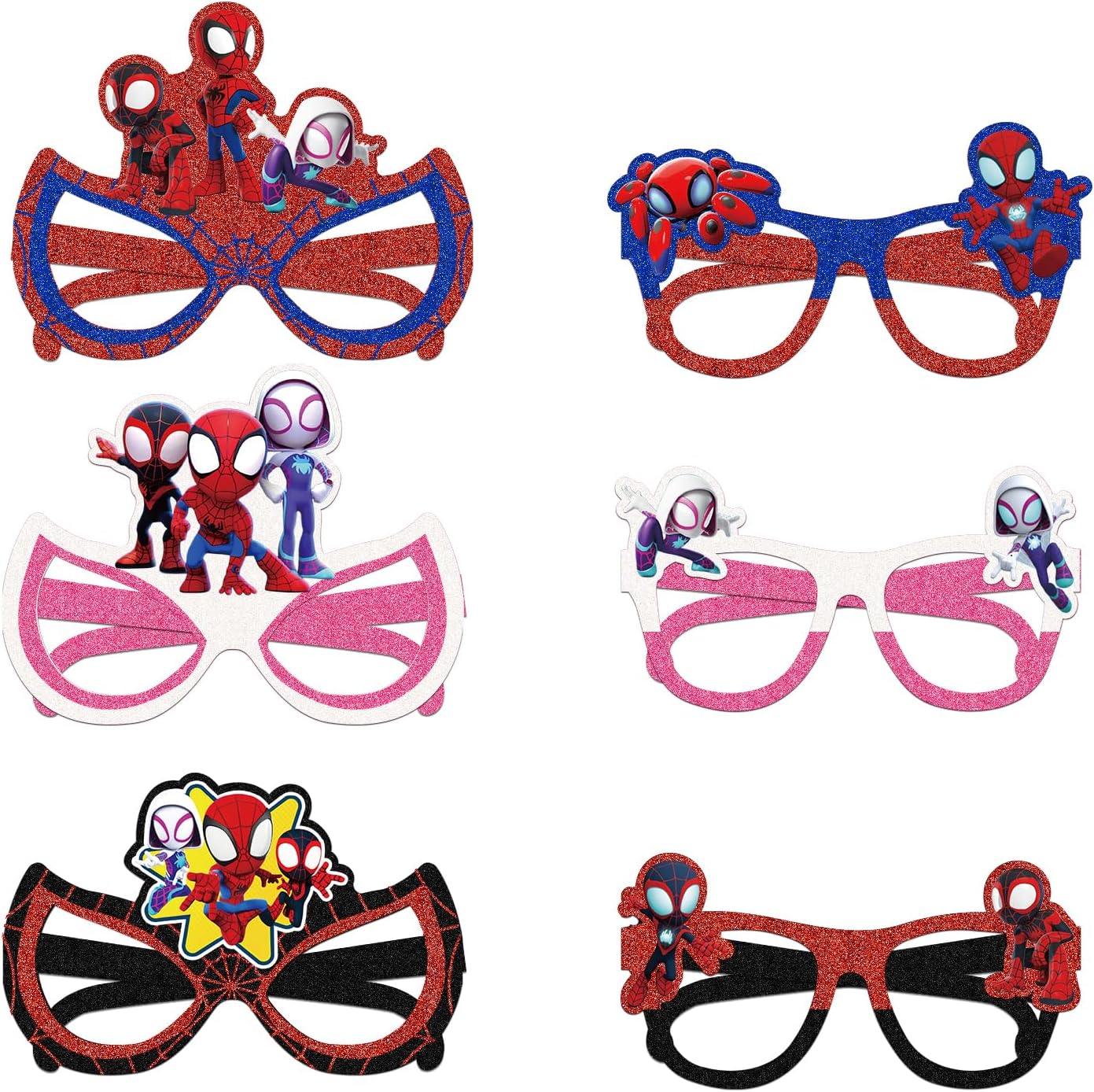 Spider Themed Party Set - 12Pcs Decorative Glasses for Kids' Birthday Parties | Cosplay Style