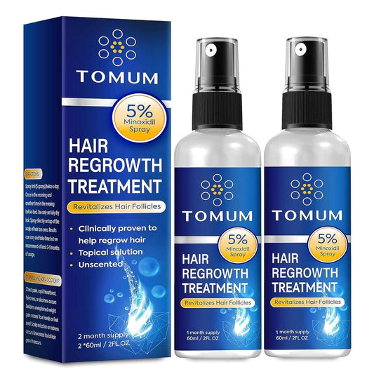 Minoxidil Hair Growth Treatment - 5% Topical Spray for Men & Women | 60ml, 2-Pack for Thicker, Stronger Hair