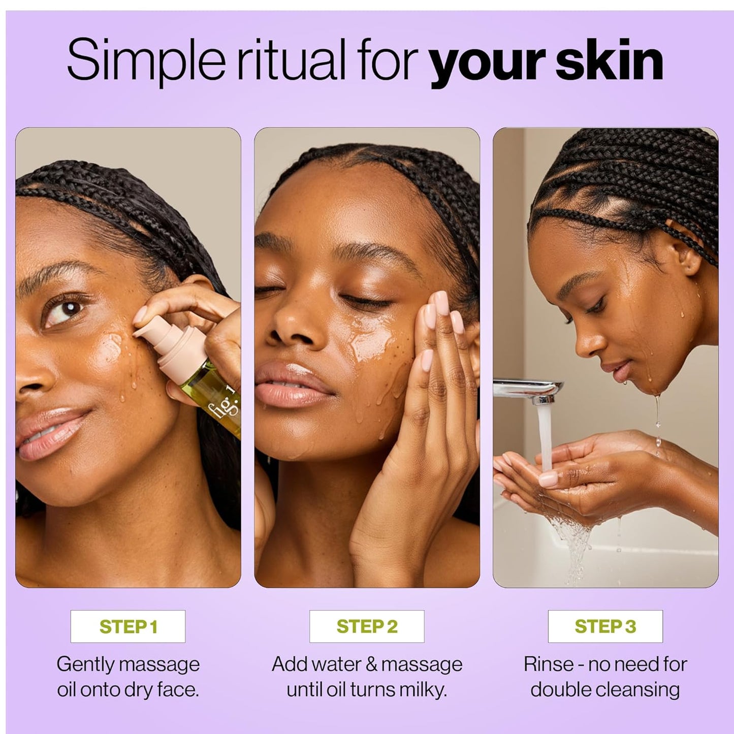 Micellar Oil Cleanser - Squalane & Grapeseed Oil Makeup Remover | 3.4 Oz Refillable Acne-Prone Facial Skincare