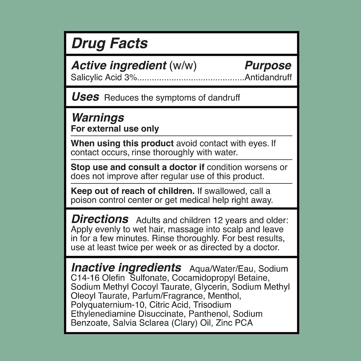 Dandruff Shampoo - Clinical Strength Relief with 3% Salicylic Acid | Gentle Cleansing Formula