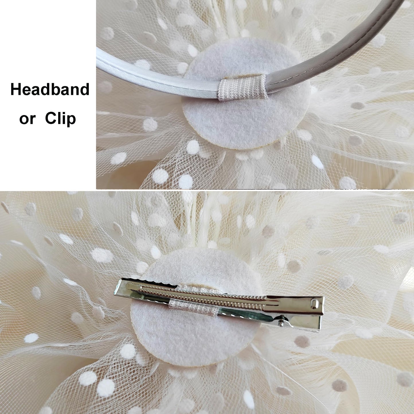 Fascinators Hats 20s 50s Pillbox Hat Cocktail Tea Party for Women (White, One Size)