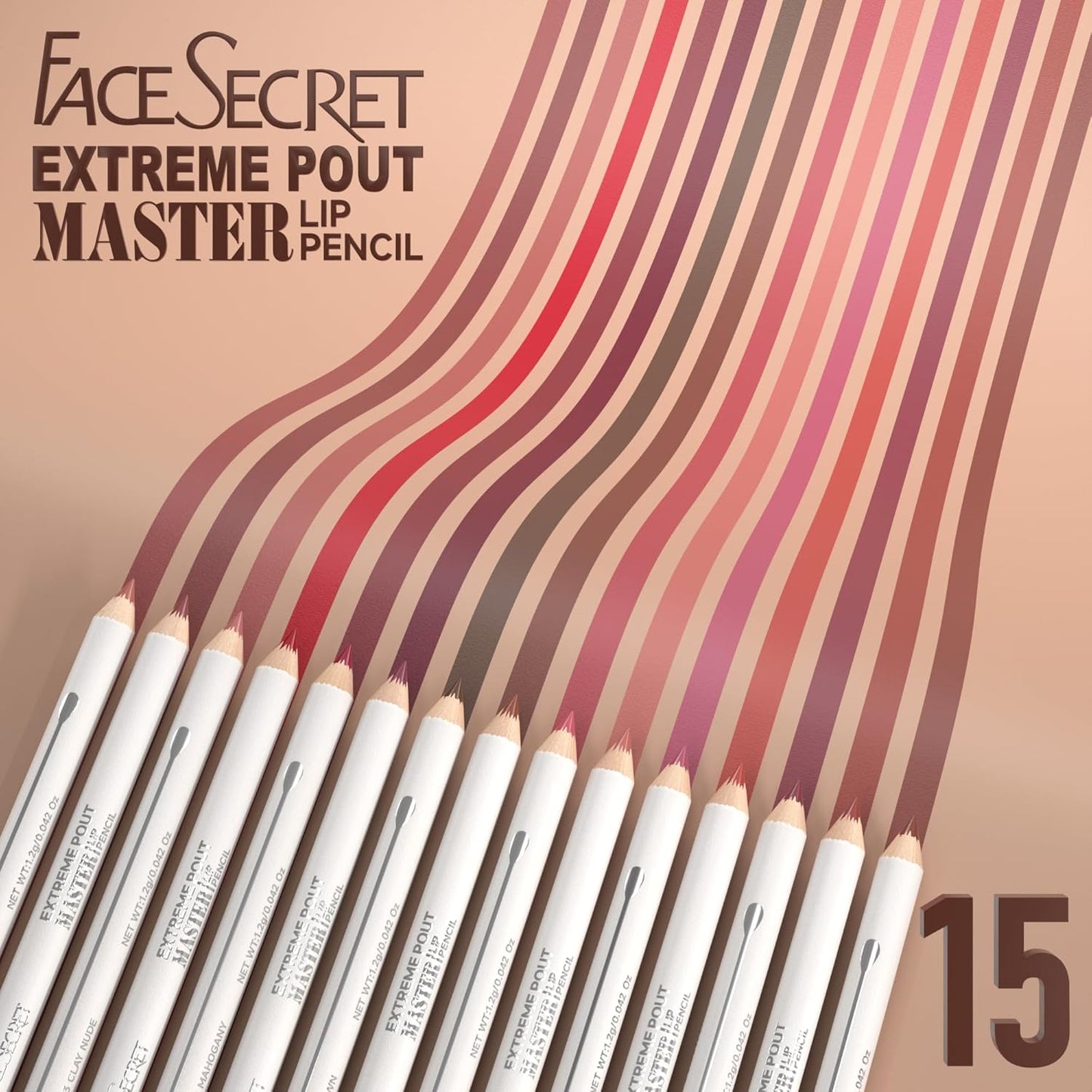 Matte Lip Liner Pencil Set - 5PCS Waterproof & Smudge-Proof | Warm Brick Red & Cocoa Brown Shades