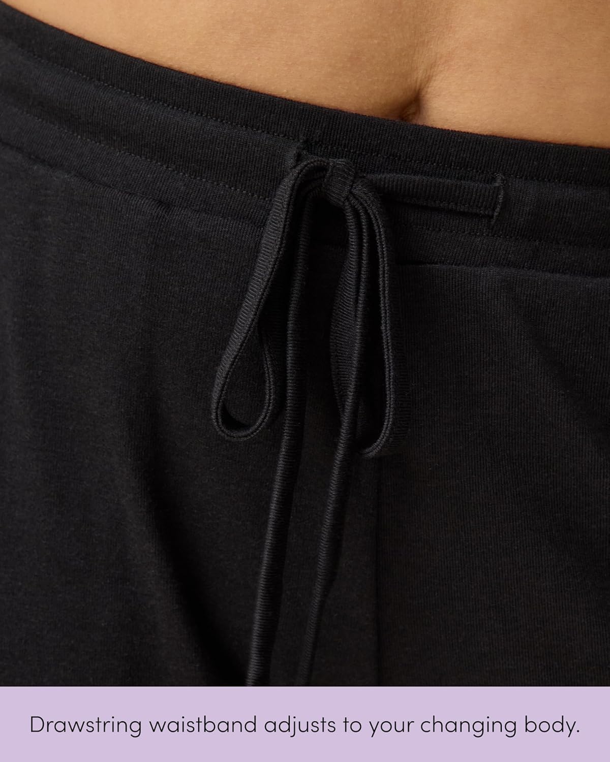 Ribbed Maternity & Postpartum Jogger Pajama Pants - Adjustable Lounge Sleepwear for Pregnancy | Soft & Comfortable