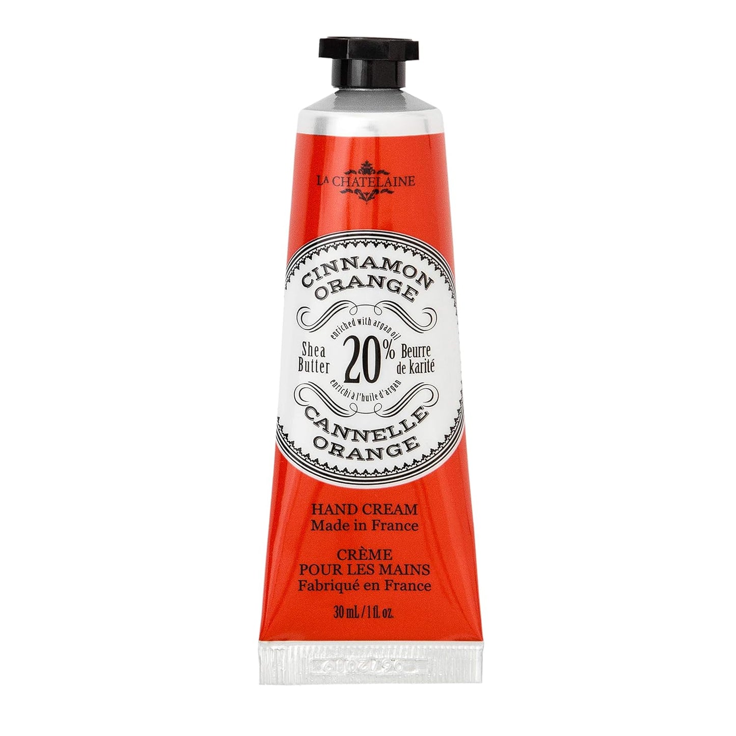 La Chatelaine Shea Butter Hand Cream - Organic Argan Oil, Moisturizing & Nourishing | Travel Size 1 oz/30ml - Amber Cashmere