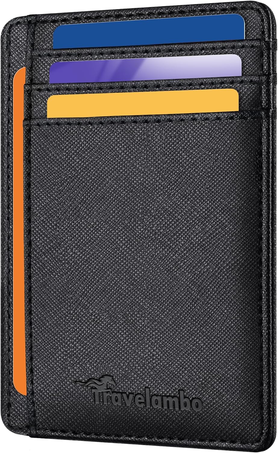 Minimalist Leather RFID Blocking Slim Wallet - Medium Size for Front Pocket Use