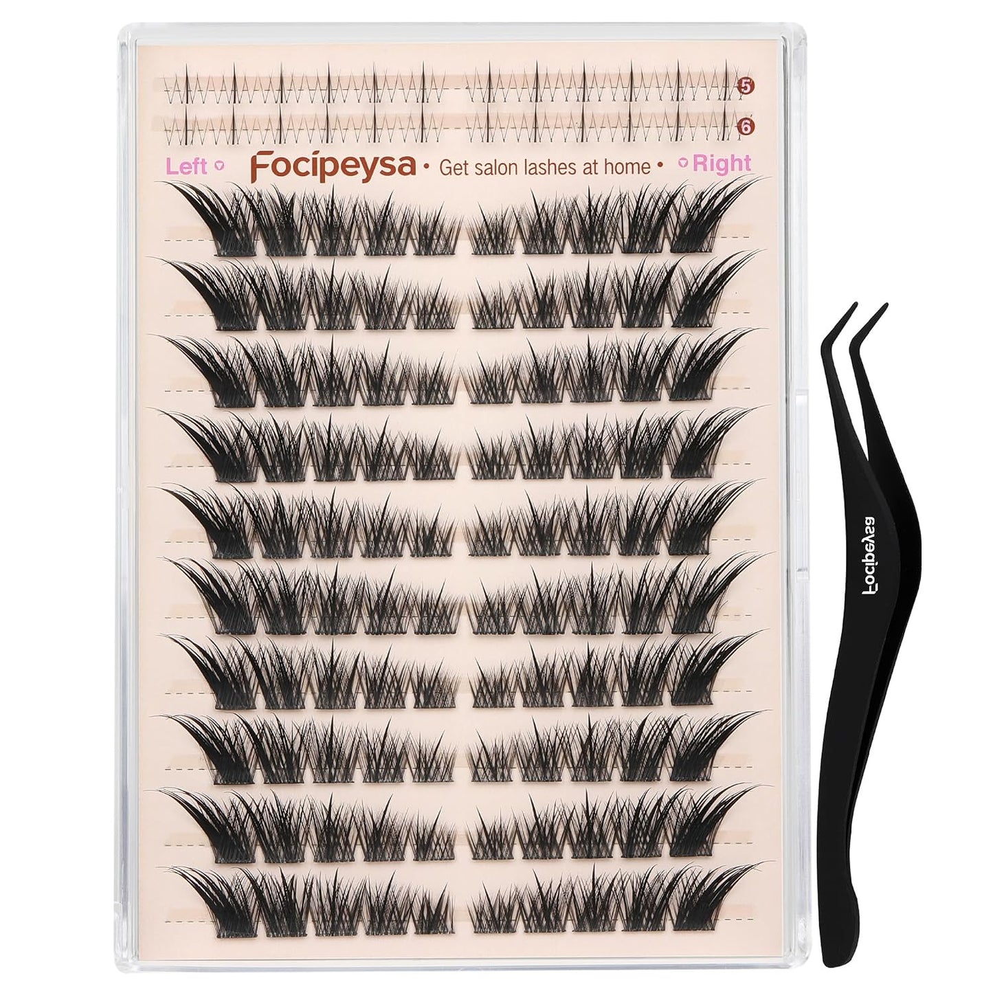 Fox Lash Clusters - Natural Wispy Eyelash Extensions | Reusable 11-19mm DIY Individual Lashes