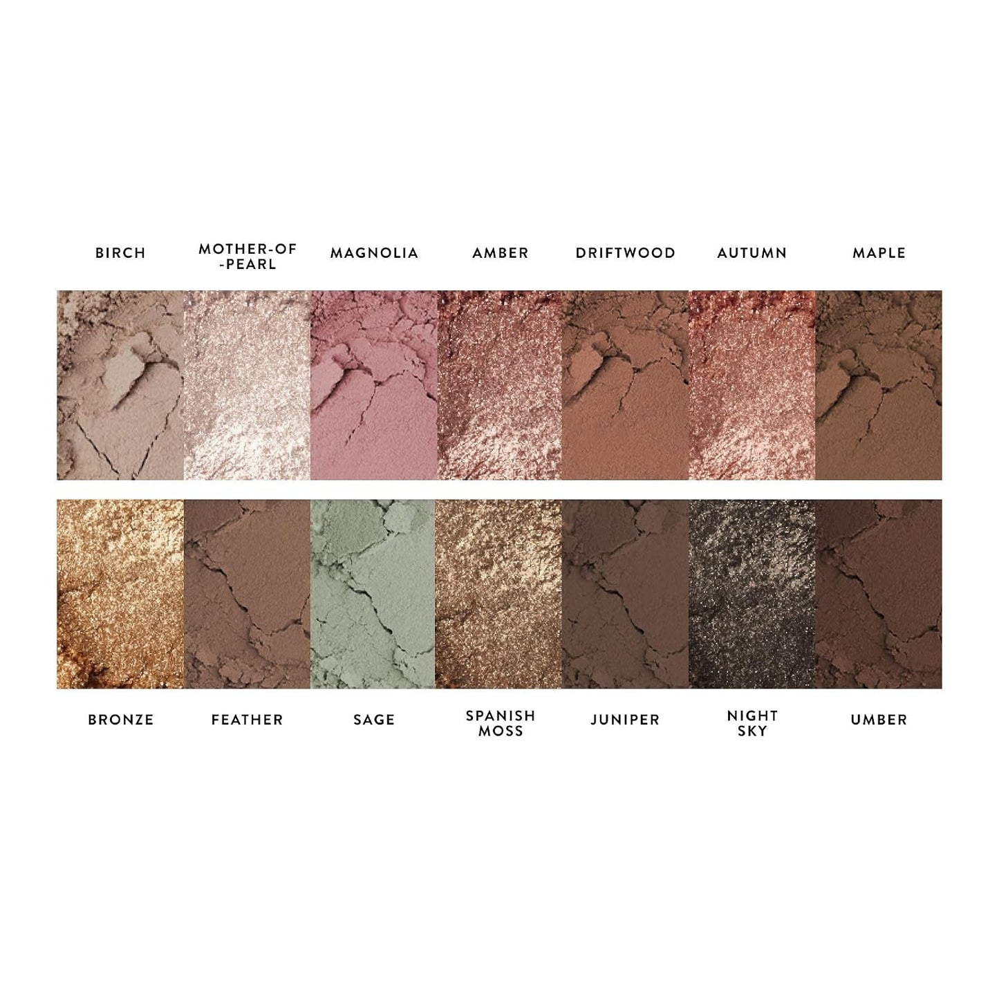 Baked Eyeshadow Palette - 14 Pigmented Shades for Blendable Natural Looks | Earthy Essentials