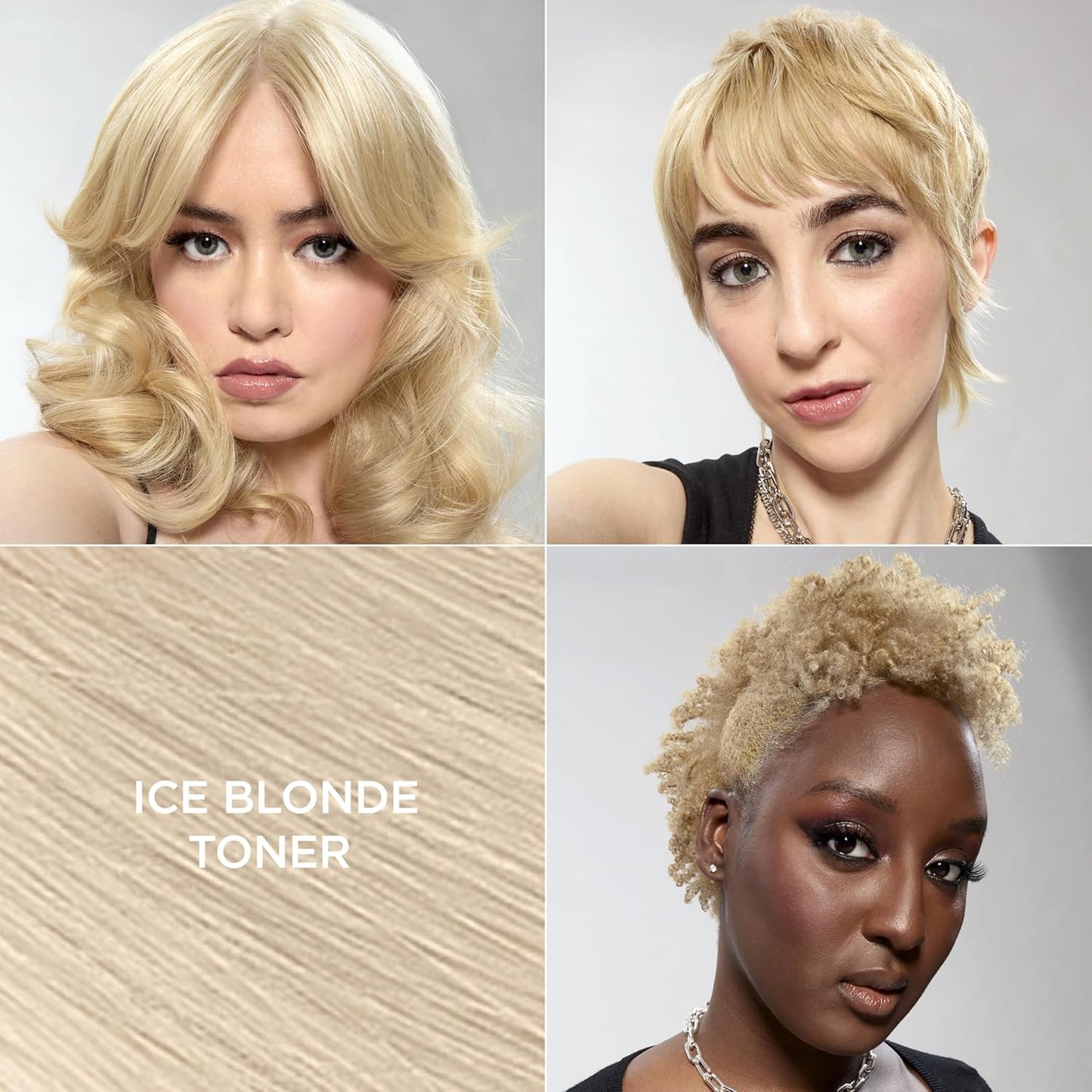 L’Oreal Paris Feria Ice Blonde Hair Toner - Ammonia Free Demi-Permanent Color, 1 Application
