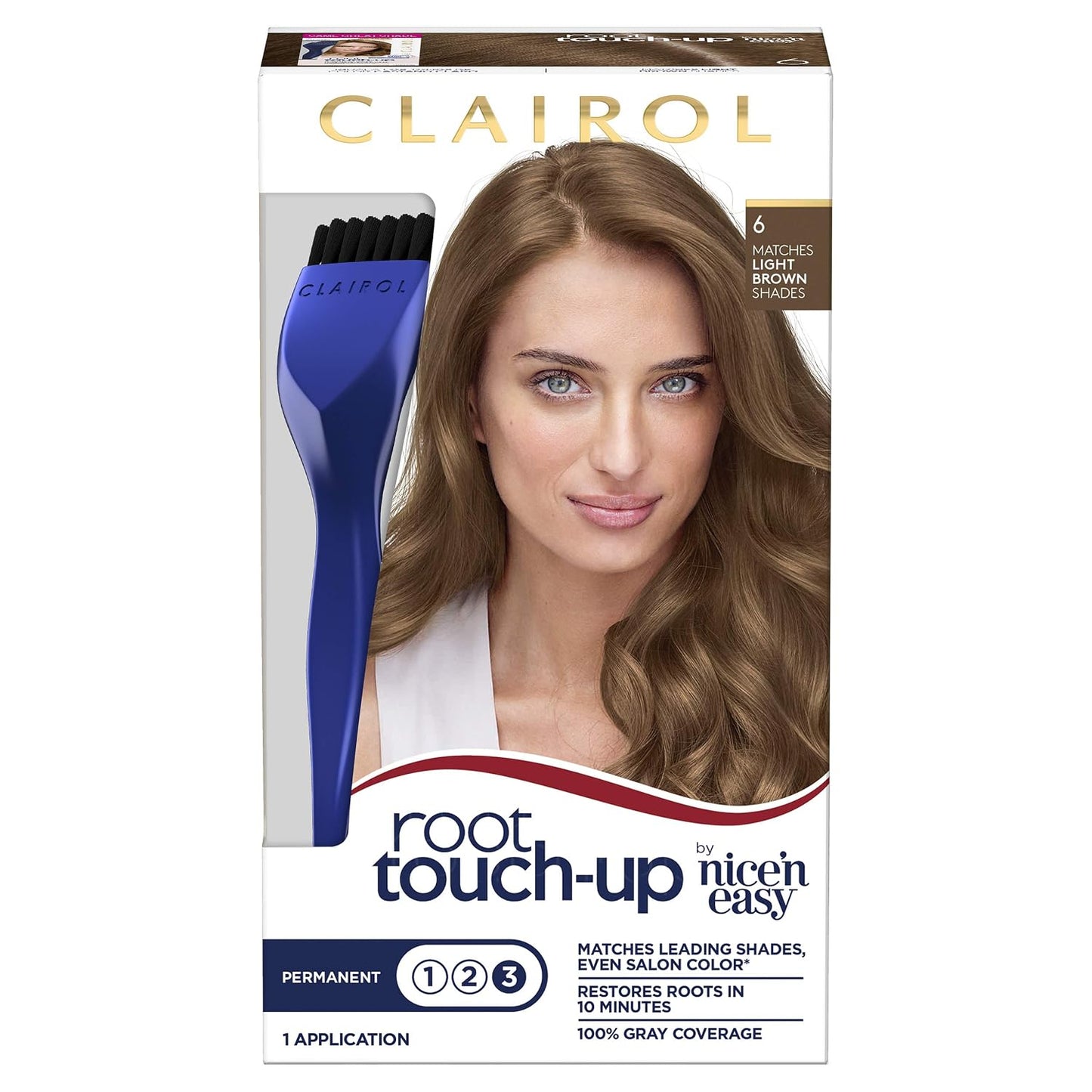 Clairol Root Touch-Up Permanent Hair Dye - 5 Medium Brown | 100% Gray Coverage, Easy Brush Application