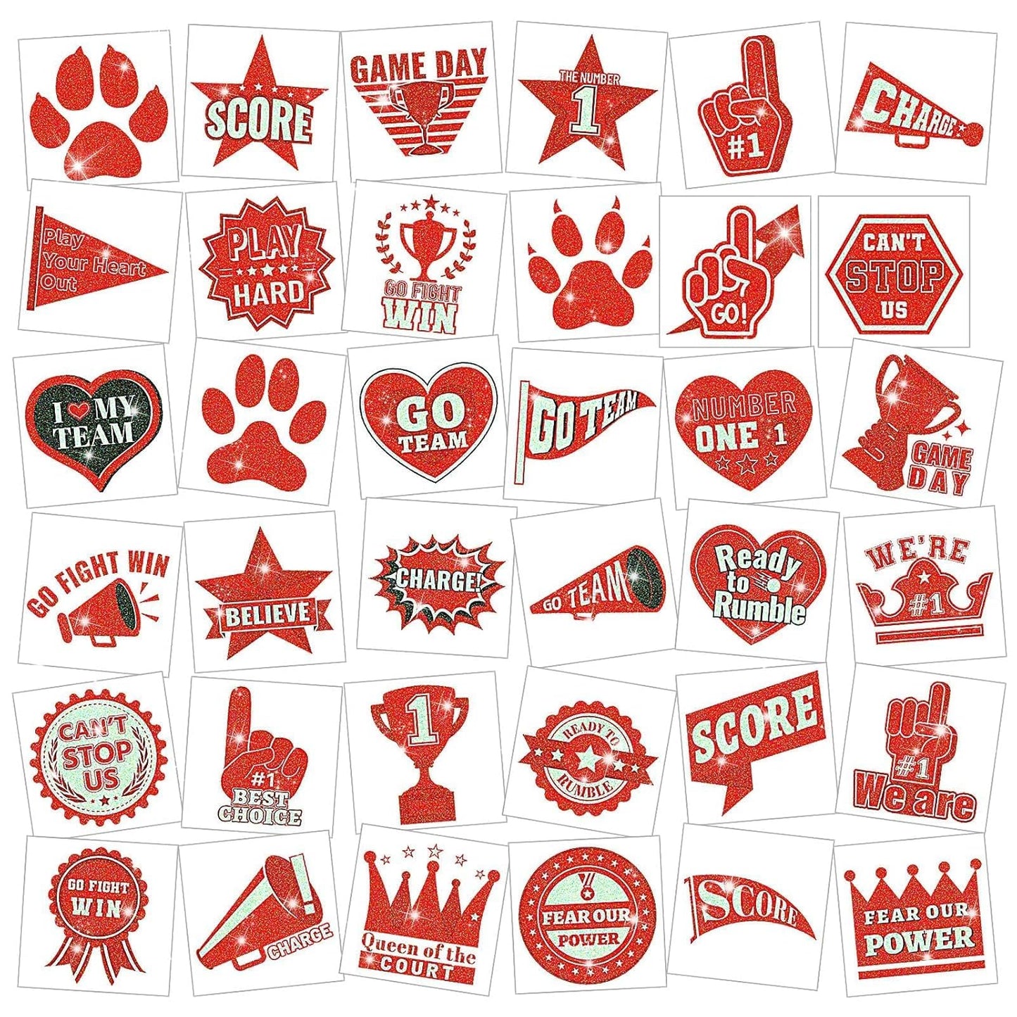4th of July Temporary Tattoos - 180 Patriotic Star Designs | Red, White & Blue Party Decorations for Independence Day