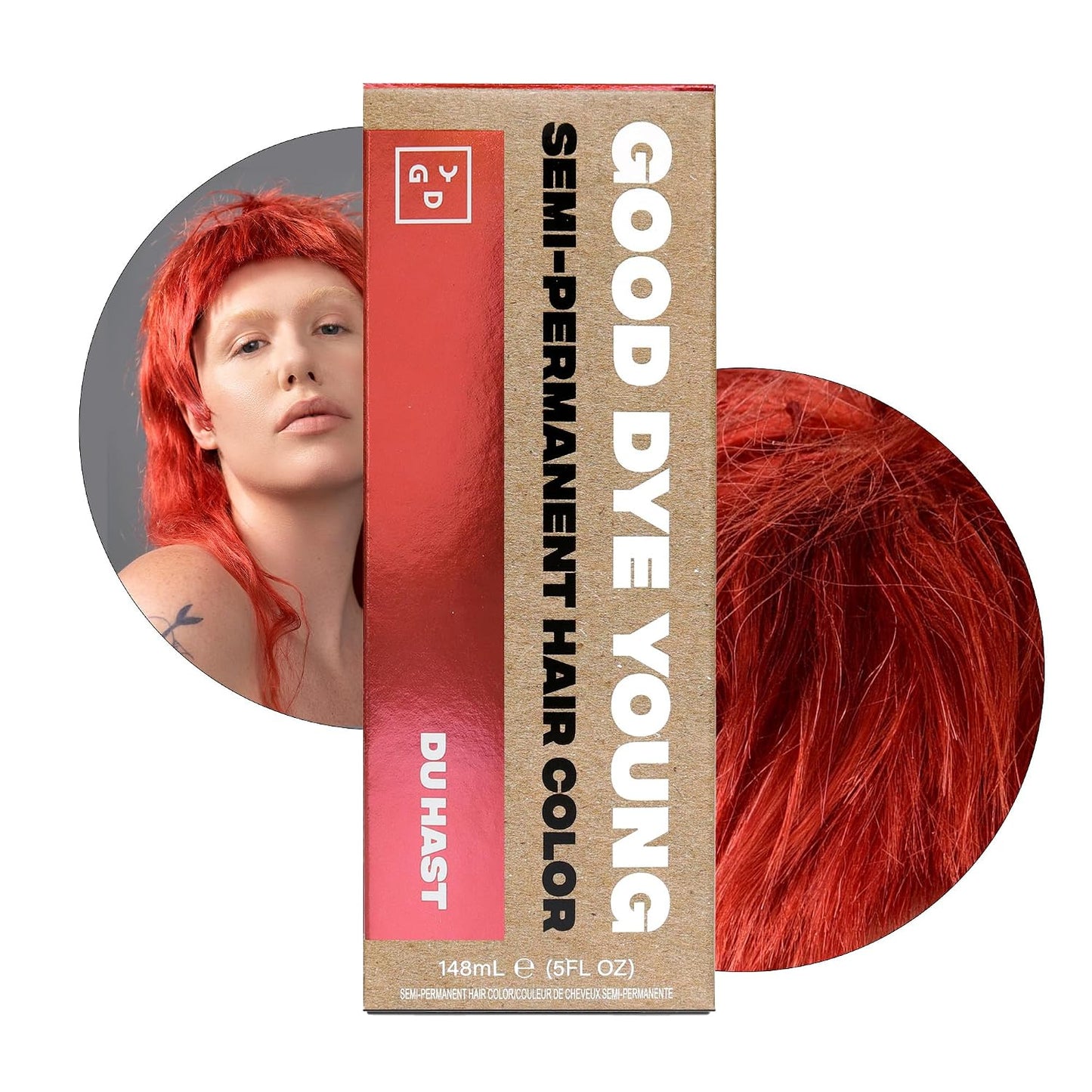 Good Dye Young Semi-Permanent Hair Color - Vegan Brown Hair Dye | Lasts Up to 24 Washes, 5FL OZ