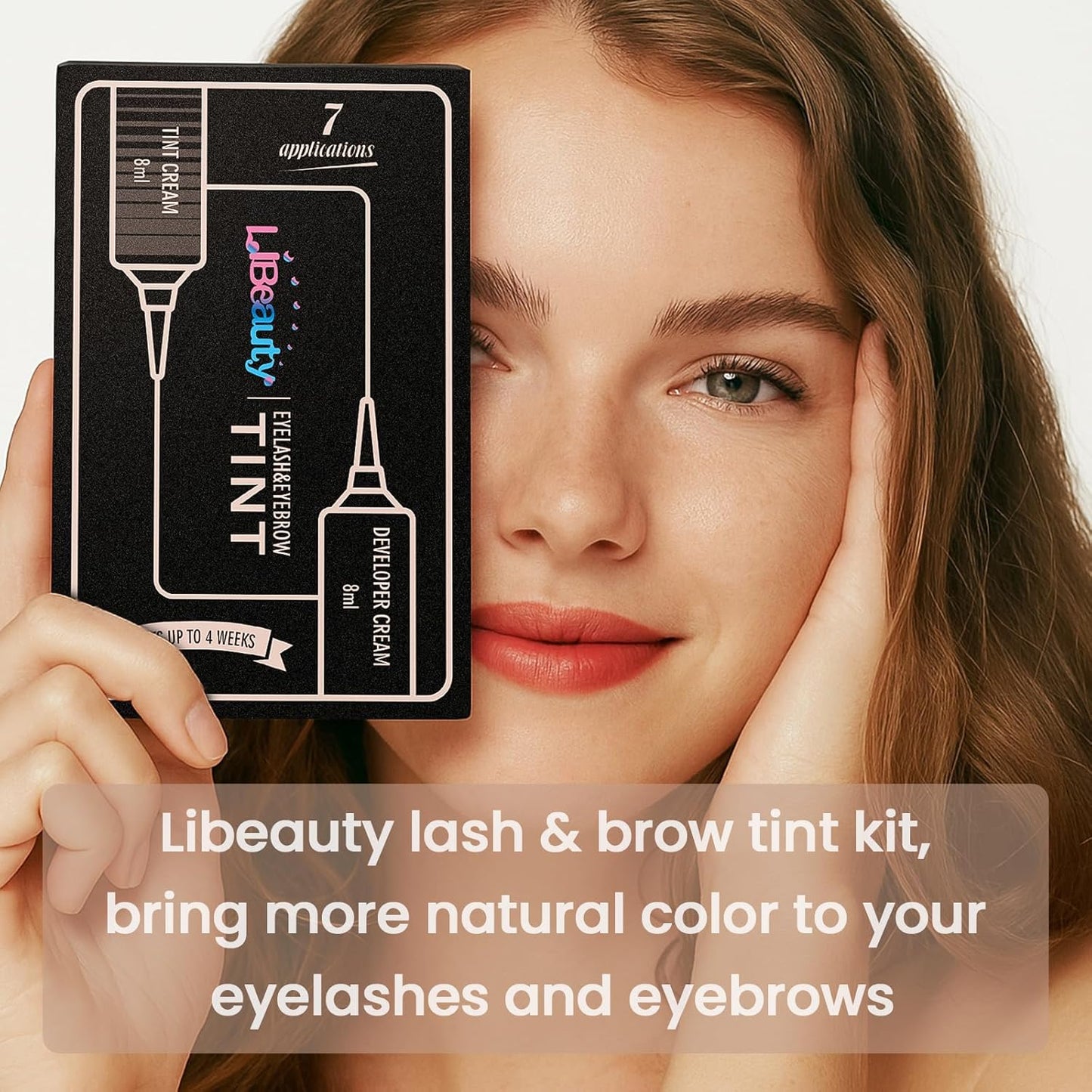 Libeauty Eyelash Color Kit - Instant Black Hair Dye with Reusable Eye Patches | DIY At Home or Salon