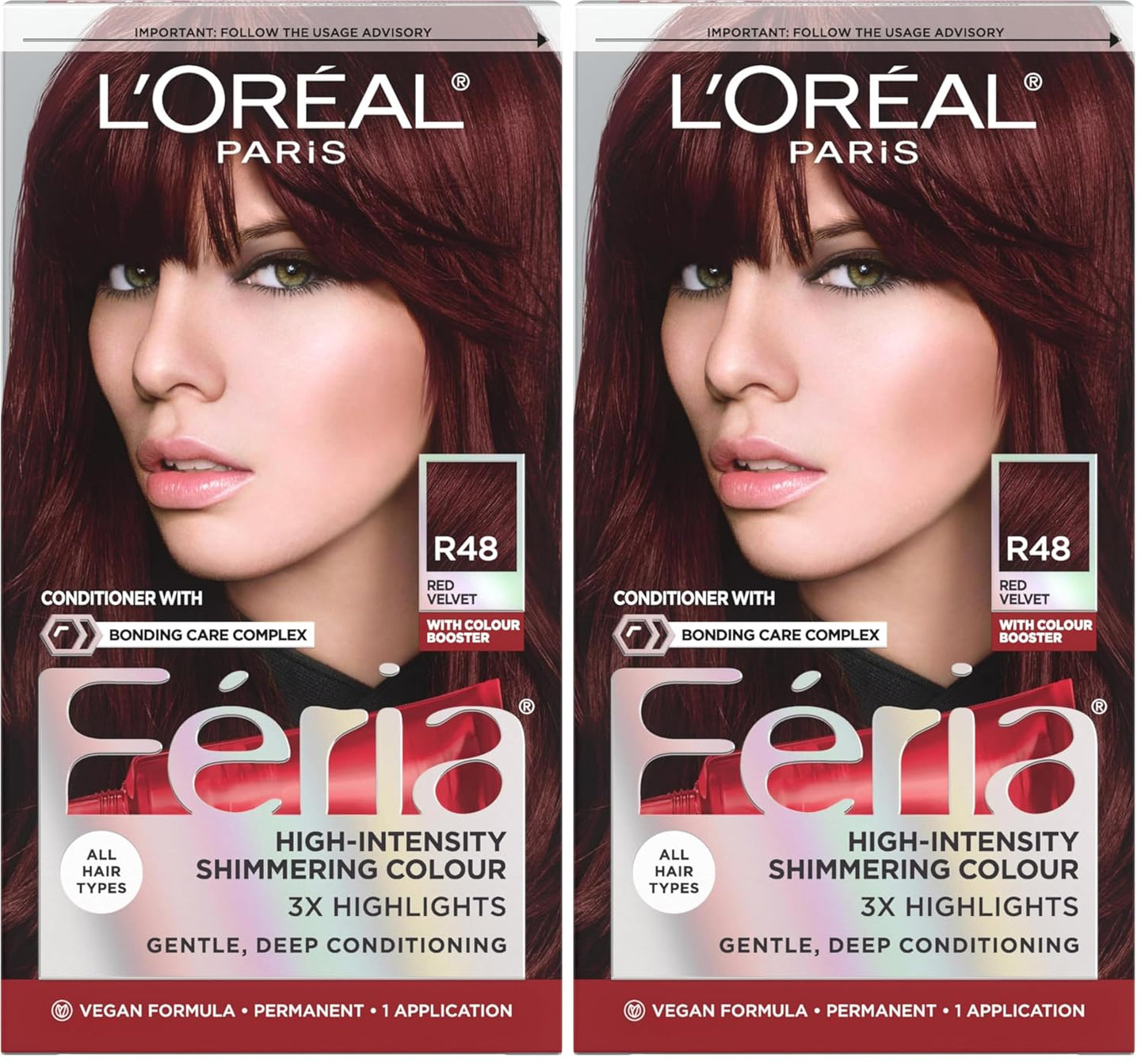 L’Oreal Paris Feria Hair Color - High Intensity Jet Black Dye for 3X Highlights | 1 Kit