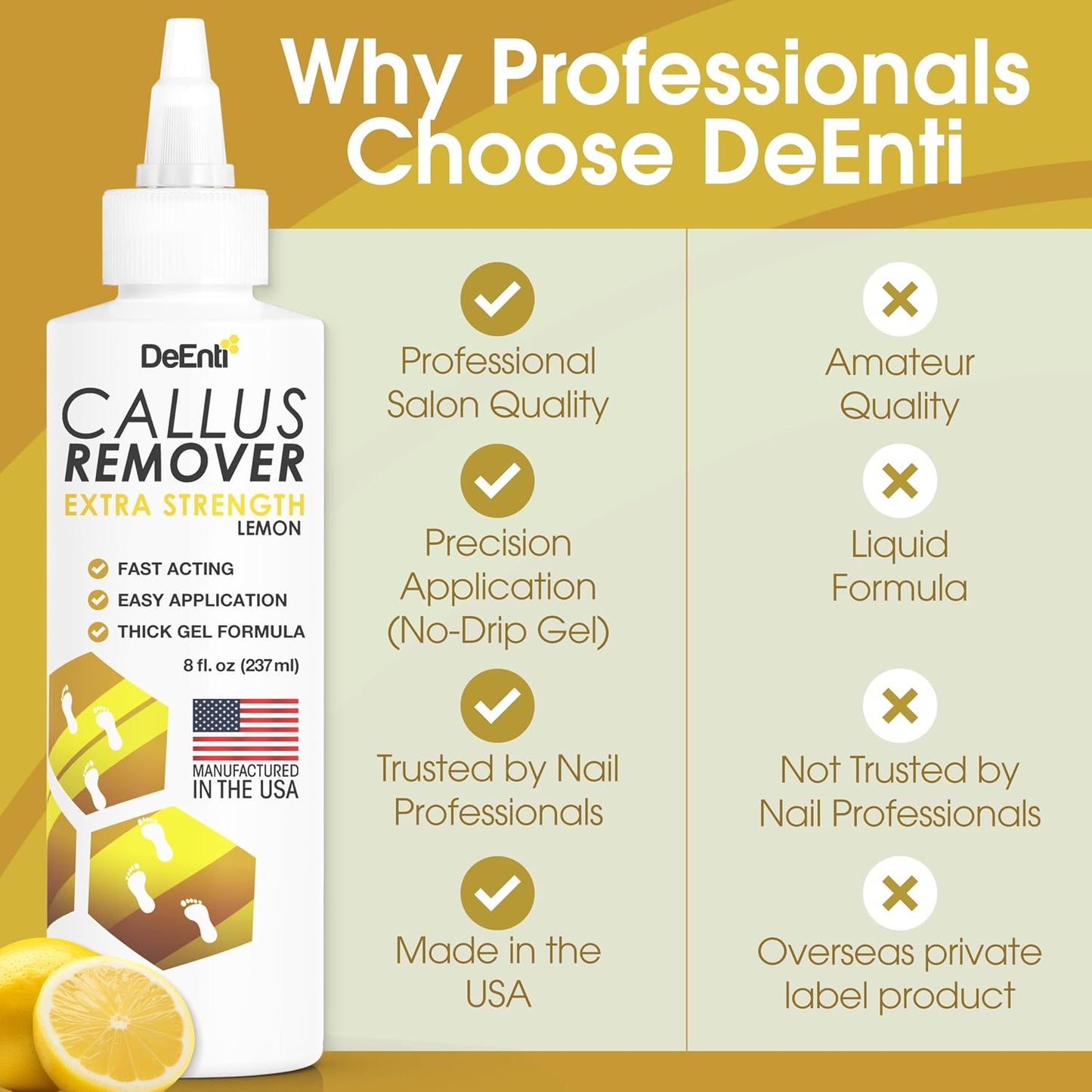 Callus Remover Gel for Feet - Extra Strength 8oz | Professional Pedicure Supplies for Dry Skin & Cracked Heels