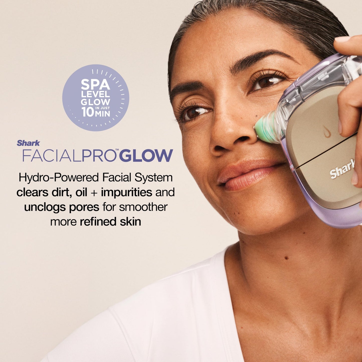 Shark FacialPro Glow at-Home Hydro-Powered Facial System with DePuffi Hot & Cold Therapy – Professional Spa Skincare Device for Pore Cleansing, Hydration, & Radiant Glow, Black, FH320BK