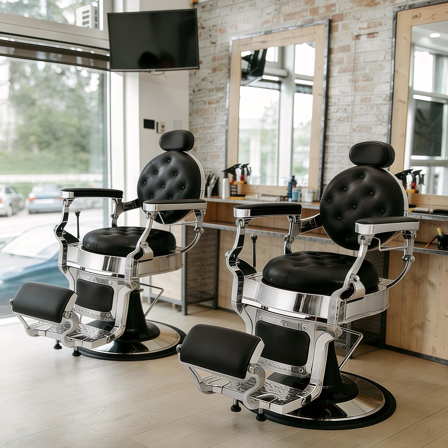 ROWIEP Barber Chair Salon Chairs for Hair Stylist, Heavy Duty Hydraulic Barber Chairs for Barbershop Home,360° Swivel Reclining Hairdresser Chair for Beauty Salon Spa Shampoo Styling
