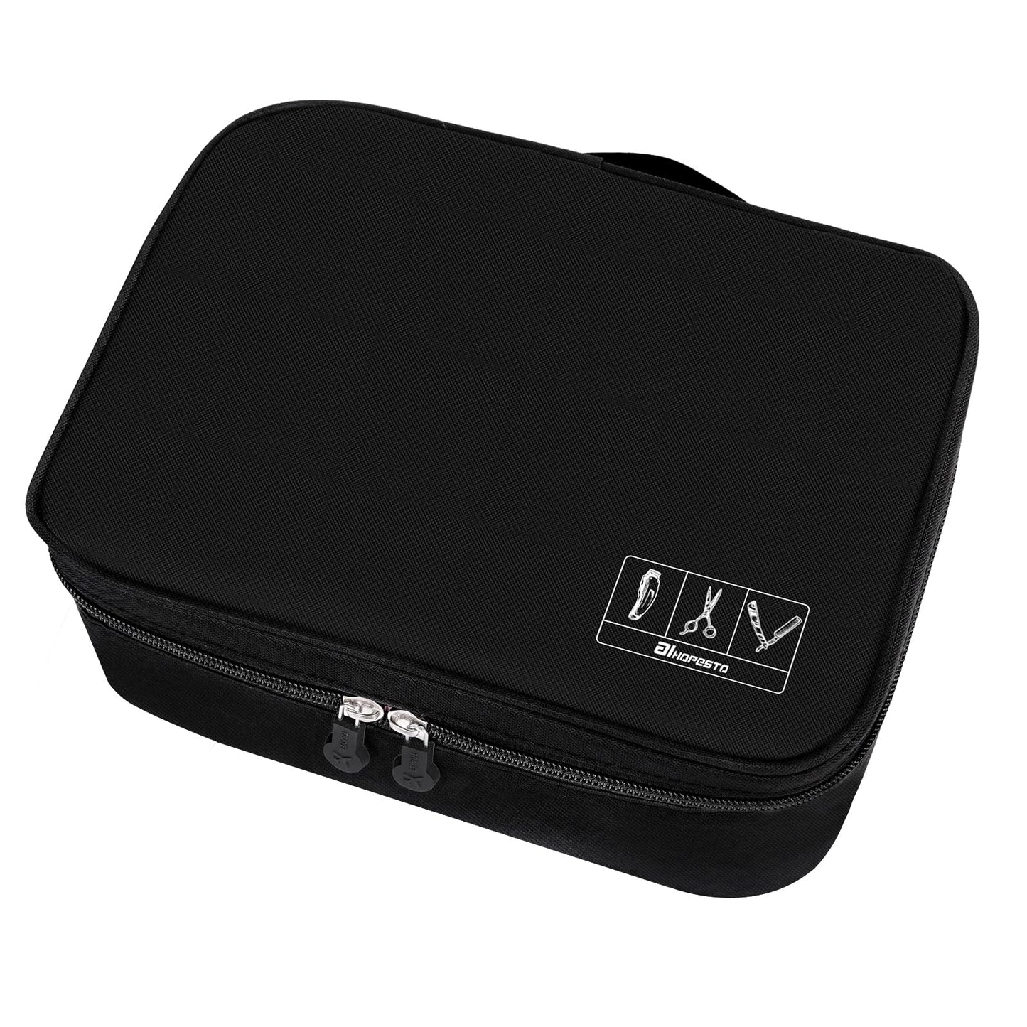 Barber Tools Bag Barber Case Hair Tools Travel Bag Clipper Guard Holder for Clippers and Supplies Hair Cutting Scissors Storage Bag Portable Clipper Storage Holder Organizer for Hair Cutting (Black)