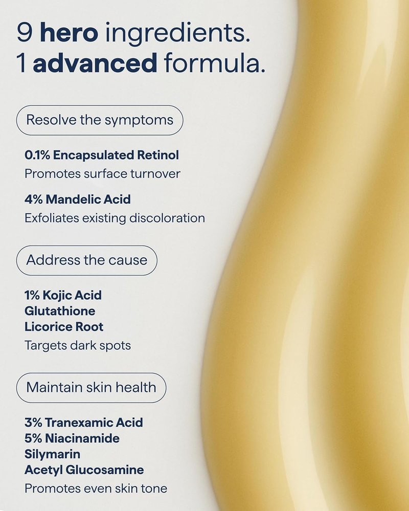 Advanced Discoloration Correcting Serum - Dark Spot Remedy with Retinol & Kojic Acid | Fragrance-Free, 1fl oz