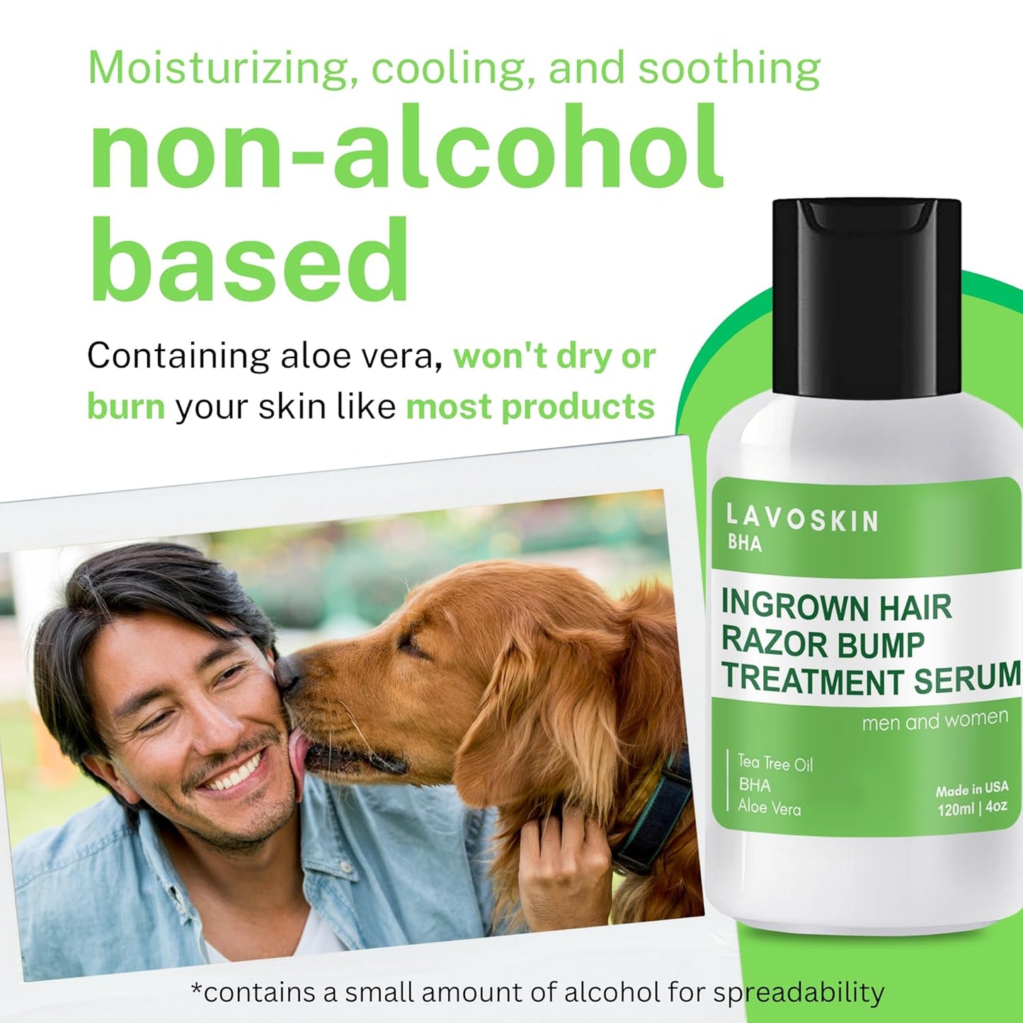 Ingrown Hair Treatment Gel - Salicylic Acid & Tea Tree Oil | Razor Bump Remover for Women