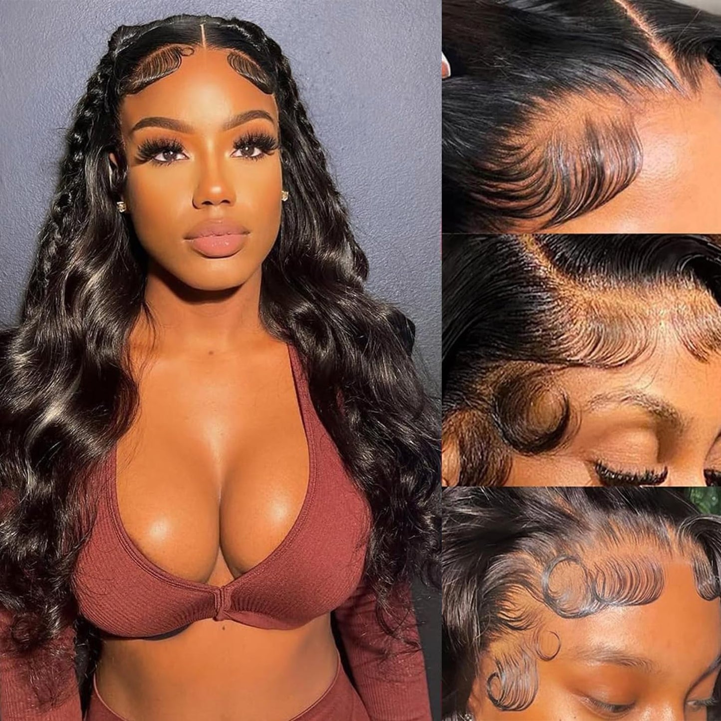 Oxcart 30Inch 13X6 Lace Front Wigs Human Hair Body Wave 200% Density HD Transparent Lace Frontal Wigs Body Wave Glueless Wigs Human Hair Pre Plucked for Women