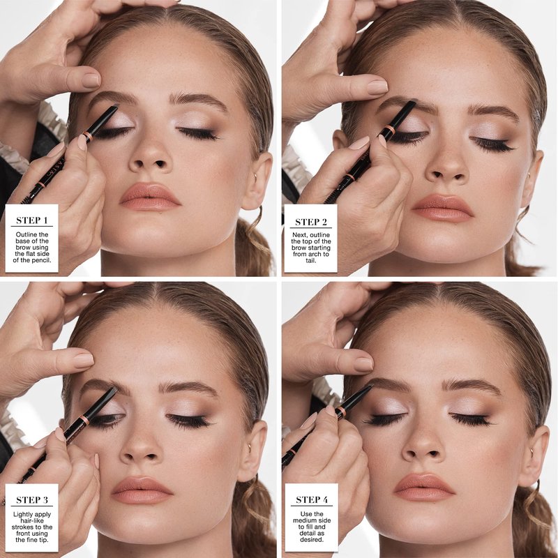 Anastasia Beverly Hills Brow Definer - 3-in-1 Triangular-Tipped Retractable Eyebrow Pencil with Spoolie - Multi-Functional Definer to Fill, Detail & Blend Brows - Blonde