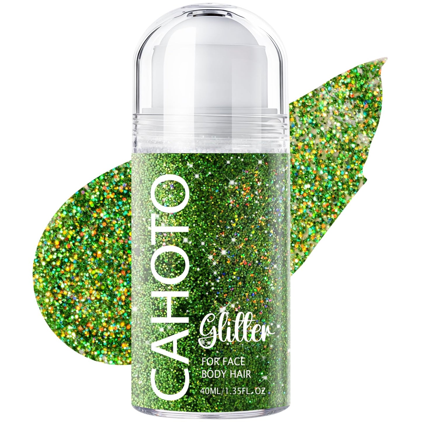 CAHOTO Light Green Roll-on Glitter for Face Body & Hair