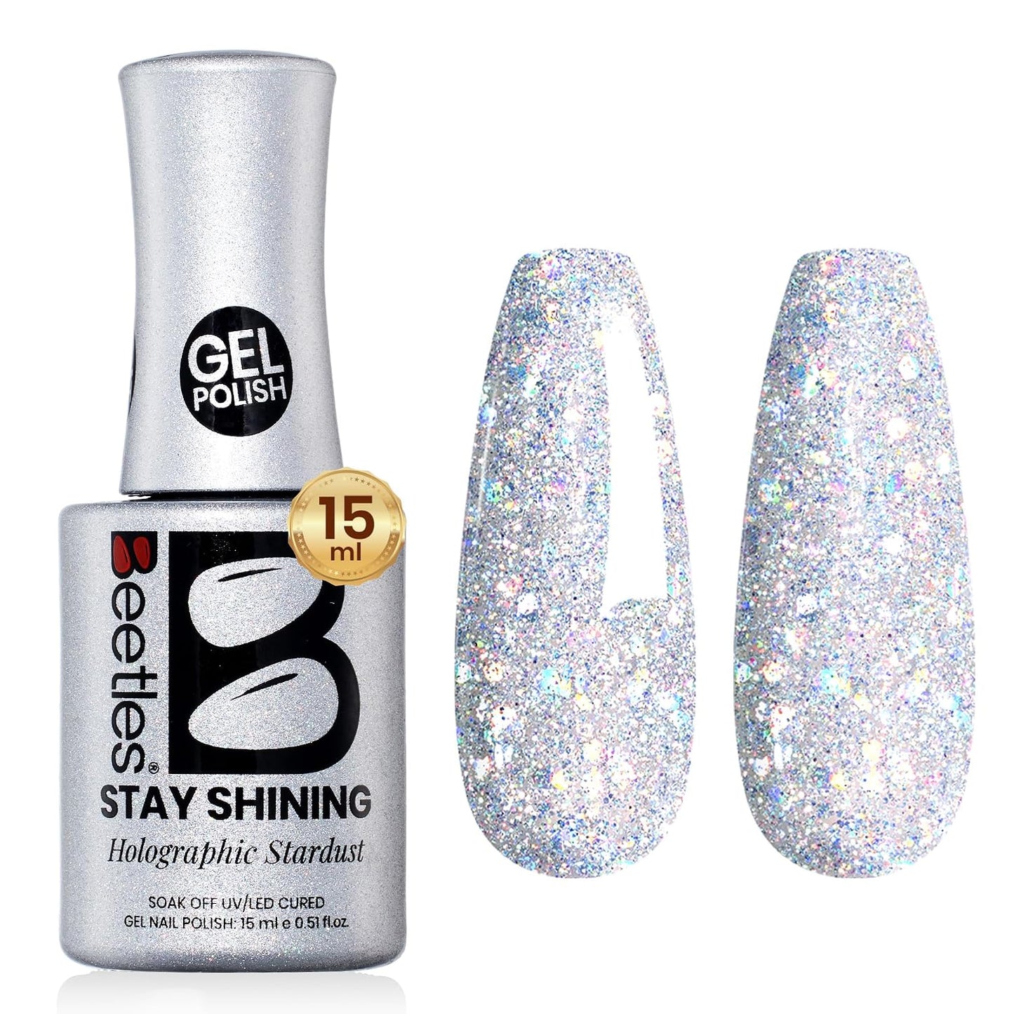 Beetles Mauve Gel Nail Polish - Dusty Rose Pink Purple UV Soak Off | 15ml Long Lasting Glossy Finish for Salon & Home