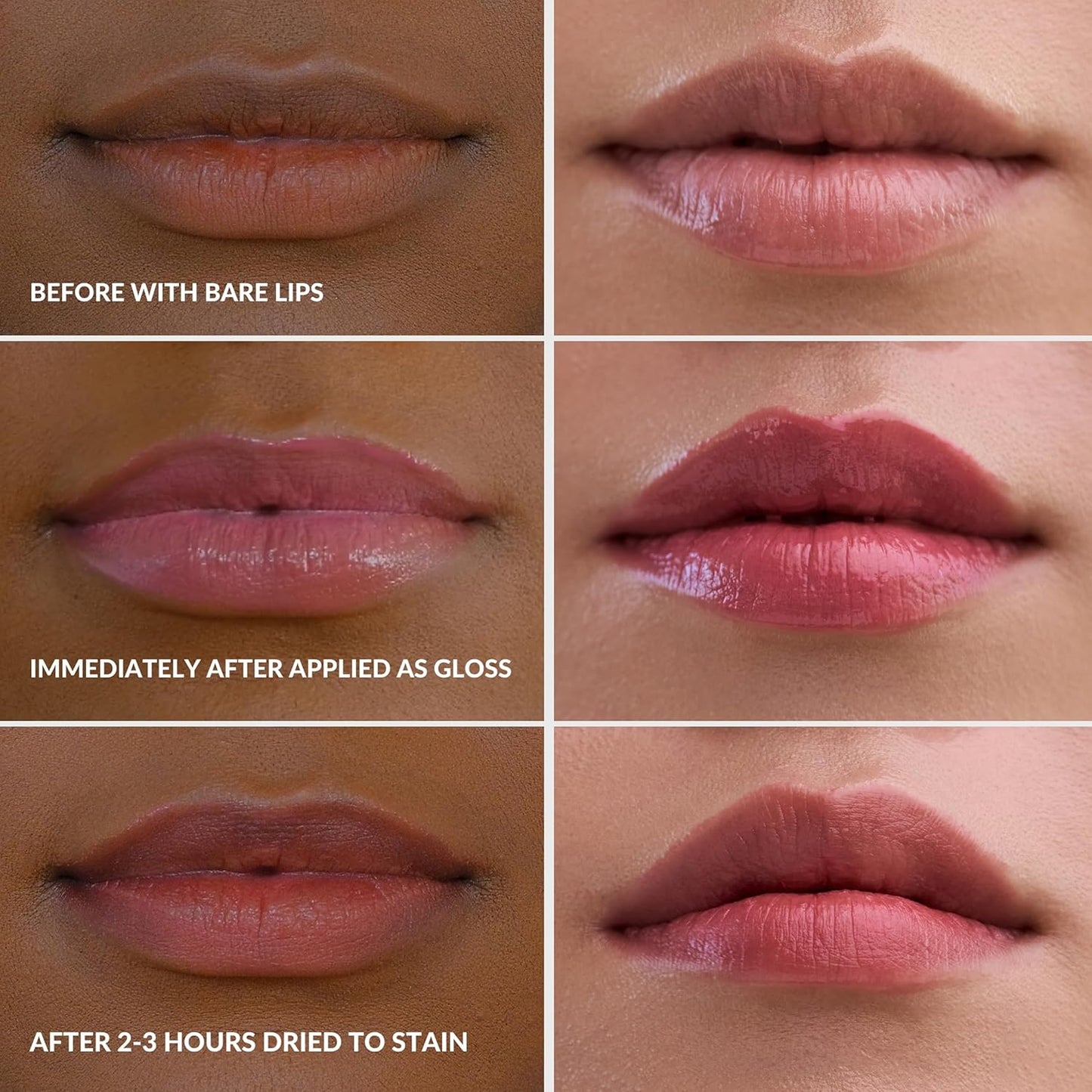 Hydrating Glossy Fruit Lip Stain - 2-in-1 Gloss & Long-Lasting Tint | Rose Milk, Lightweight Lip Makeup