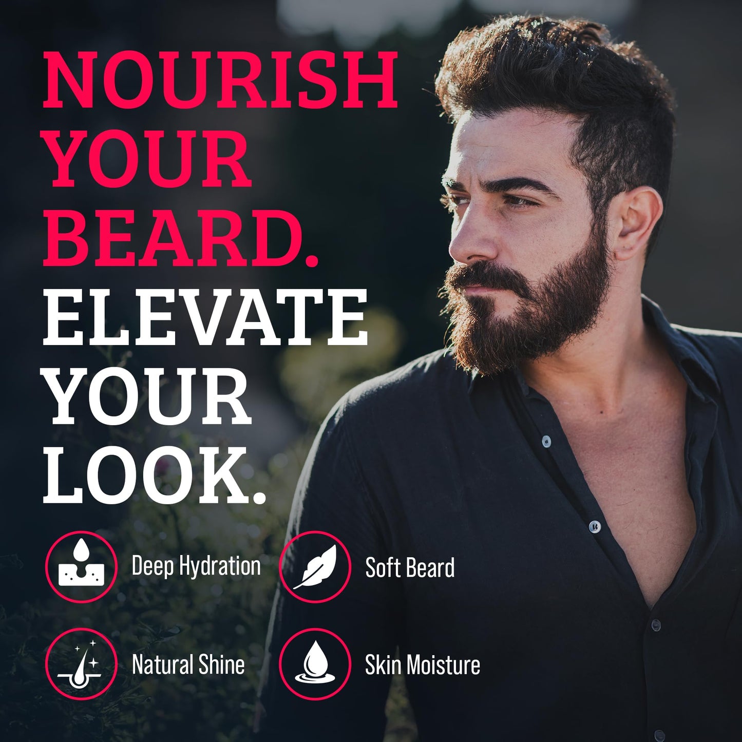 Bucking Beards Beard Oil - Beard Softener for Men - Made with Natural Ingredients like Jojoba Oil & Castor Oil - Sandalwood Fragrance - Vegan, Cruelty-Free, Gentle on Skin - 1 oz