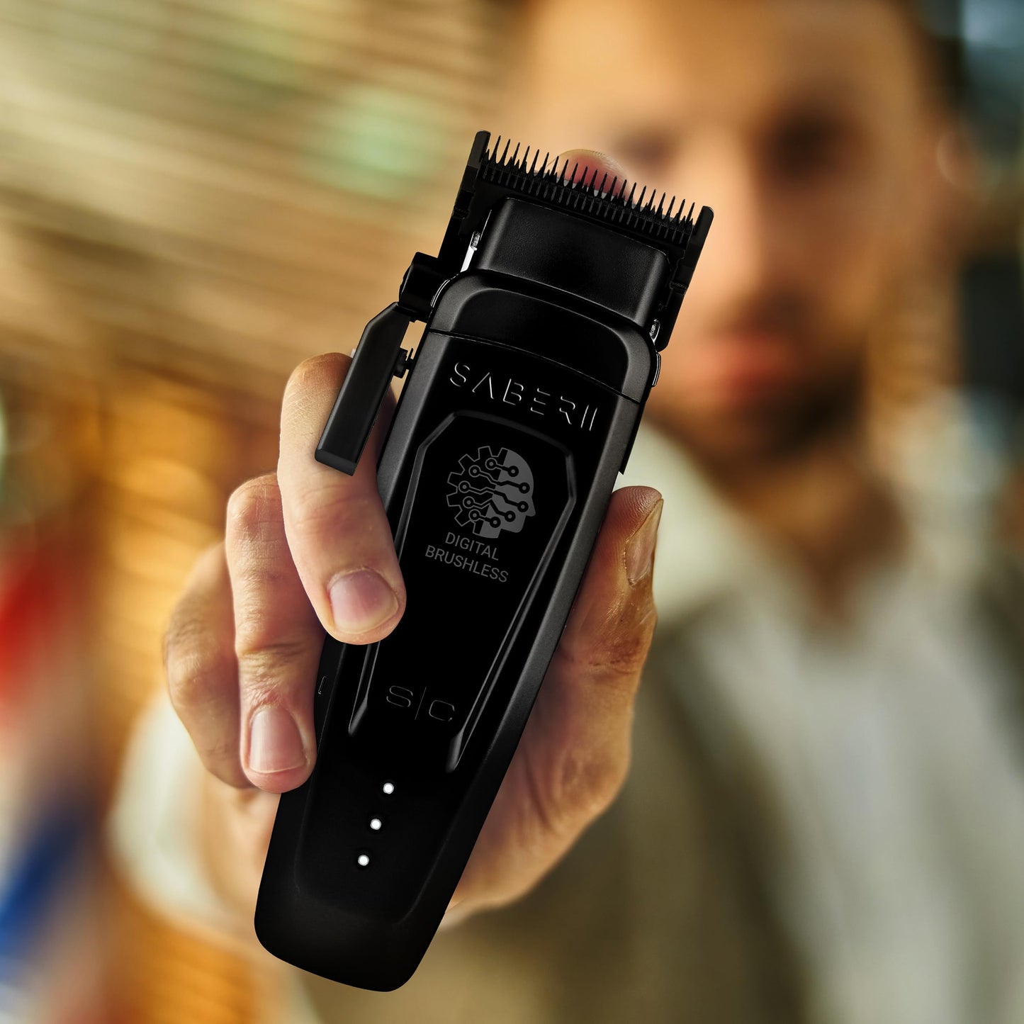 Stylecraft Saber II Professional Full Metal Body High-Torque Digital Brushless Motor Cordless Hair Clipper (Black)