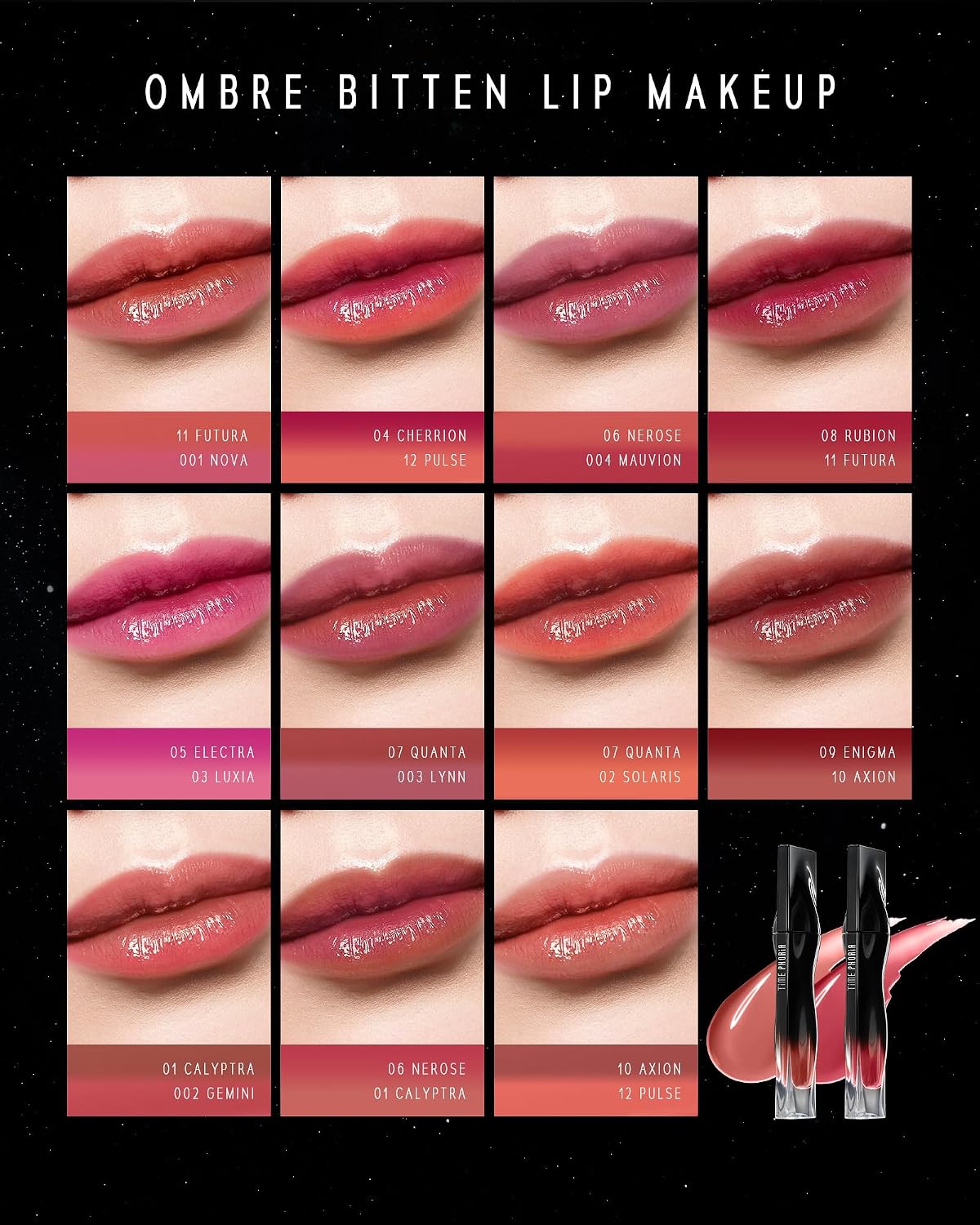 Stellar Dust Lip Stain - Transfer-Proof Rose Brown Lip Gloss | High-Pigment, Hydrating & Long-Lasting