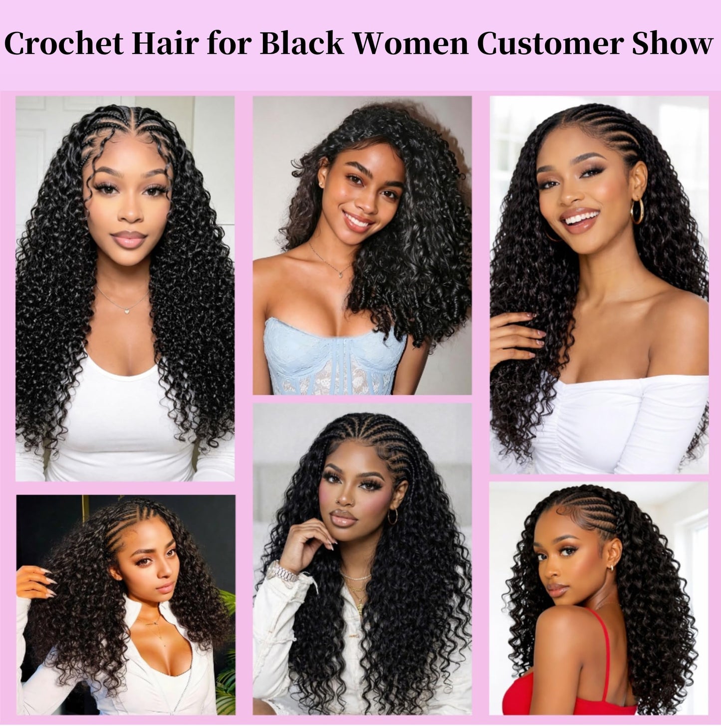 Burmese Curly Miracle Knots Crochet Human Hair 22inch 50G