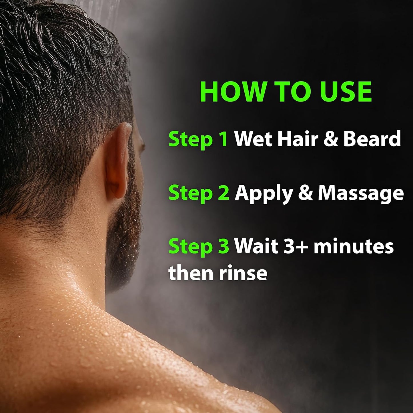 Beard Wash Shampoo & Conditioner 11-in-1 | Biotin & Castor Oil for Thicker Hair Growth