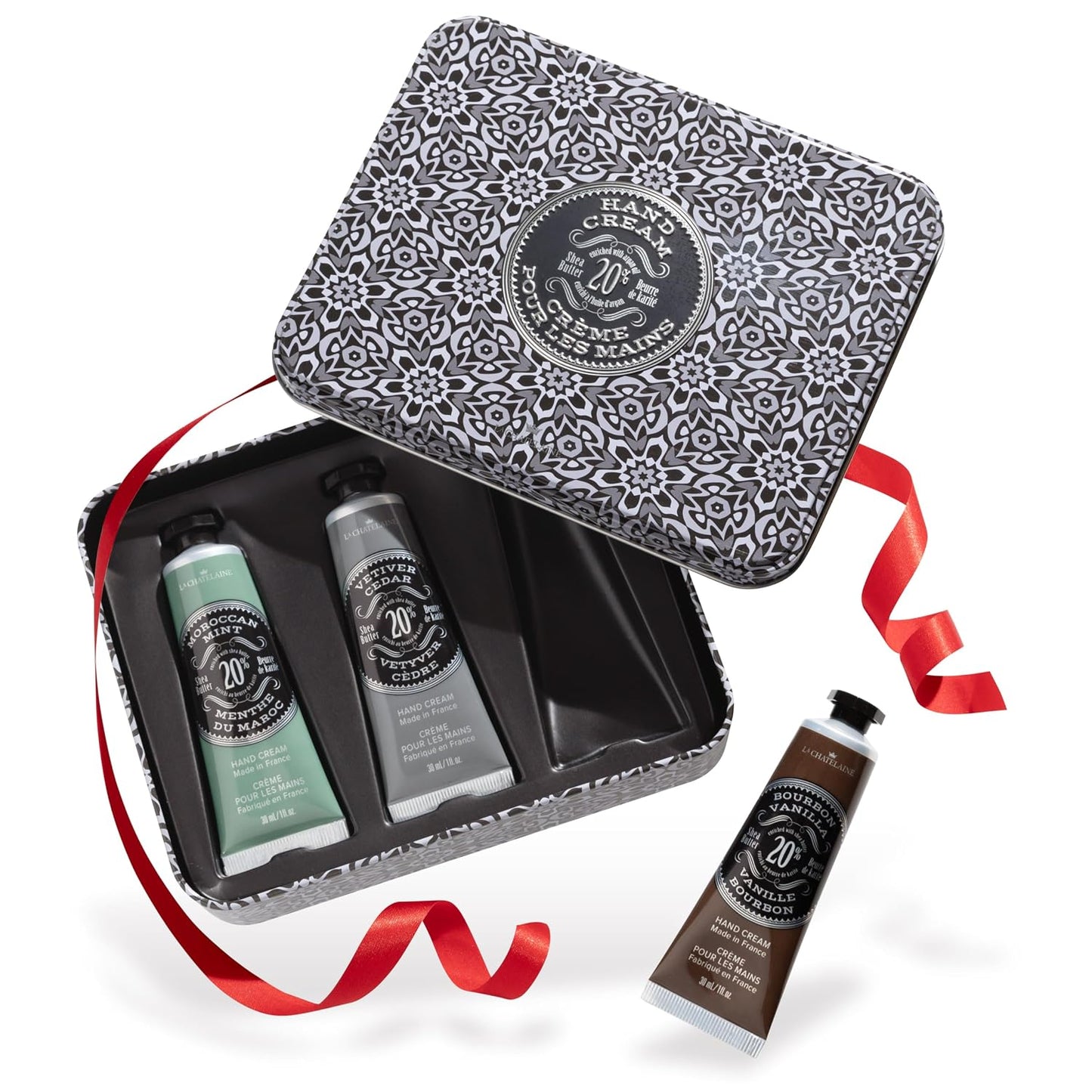 La Chatelaine 20% Shea Butter Hand Cream - Nourishing Travel Size Gift Set for Women | Coconut Milk & Lychee Cranberry