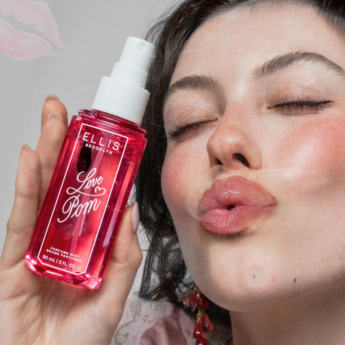 Ellis Brooklyn LOVE POM Perfume Mist, Fruity Floral Fragrance with Pomegranate Juice, Strawberry & Pink Jasmine, Vegan Perfume, Made In The USA, 90ml/3 fl oz