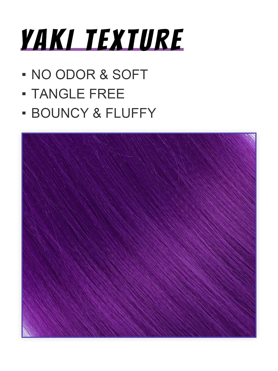 Purple Hair Extensions - Long Pre-Stretched Braiding Hair | 26 Inch Synthetic Crochet Twist Braids for Cosplay & Parties