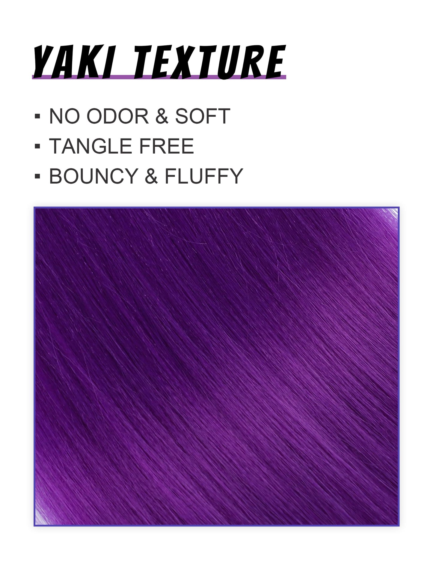 Purple Hair Extensions Long Pre-Stretched Braiding Hair Extensions 2 Packs Synthetic Crochet Hair Twist Braids for Cosplay Costume Party 26 Inch
