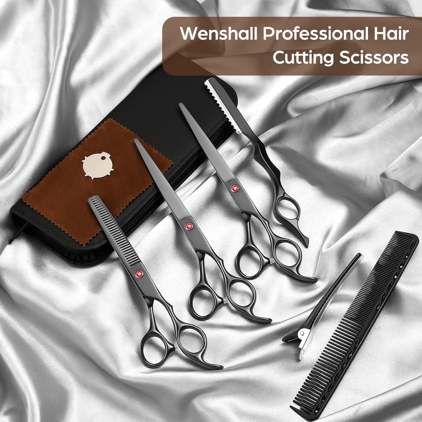 Professional Hair Cutting Scissors - Multifunctional 7.8" Straight & 7.0" Thinning Shears | Perfect Gift for Family & Friends